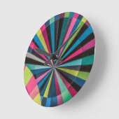 Electric Geometry Radio Waves & Sunrays Art Deco  Ronde Klok (Hoek)