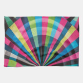 Electric Geometry Radio Waves & Sunrays Art Deco  Theedoek (Horizontaal)