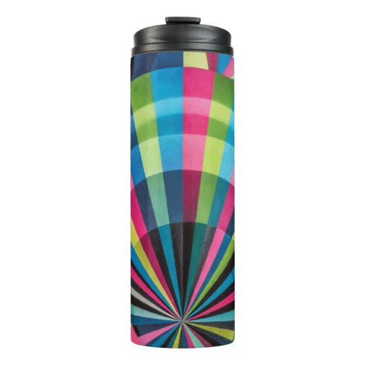 Electric Geometry Radio Waves & Sunrays Art Deco Thermosbeker (Voorkant)