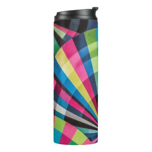 Electric Geometry Radio Waves & Sunrays Art Deco  Thermosbeker (Gedraaid links)