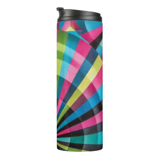 Electric Geometry Radio Waves & Sunrays Art Deco  Thermosbeker (Geroteerd rechts)