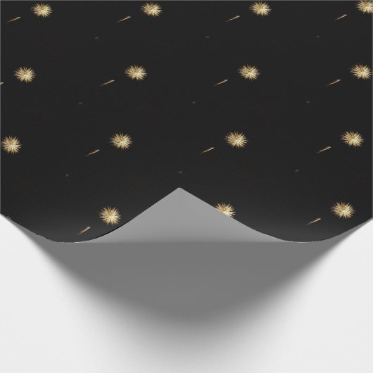 Electric Gold Fireworks iPhone Wallet Case Cadeaupapier (Hoek)