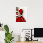 Electric Guitar 12 Poster (Thuiskantoor)