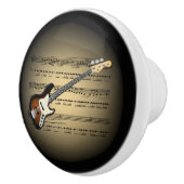 Electric Guitar 3-D Gold Wereldbol ~ Datablad Musi Keramische Knop (Rechts)