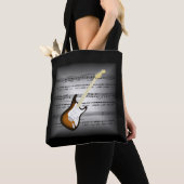Electric Guitar~3-D-vel Music~Pillow Grey/Black~ Tote Bag (Dichtbij)