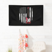 Electric Guitar American Flag Music Player Spandoek (Insitu)