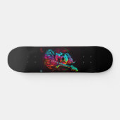 Electric guitar and Skull - Gen AI Persoonlijk Skateboard (Horizontaal)