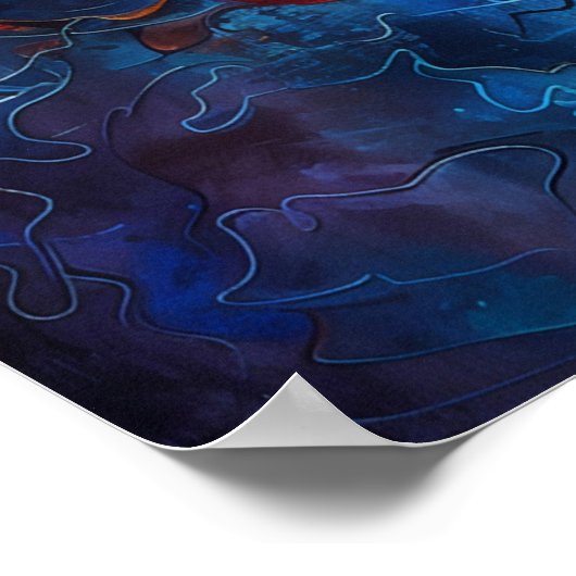 Electric Guitar Art Poster (Hoek)