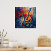 Electric Guitar Art Poster (Keuken)