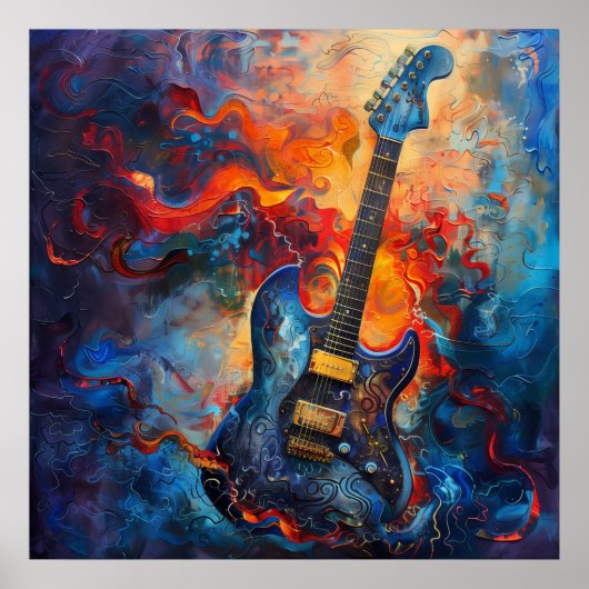 Electric Guitar Art Poster (Voorkant)