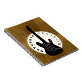 Electric Guitar Black and Gold Notitieboek (Rechterzijde)