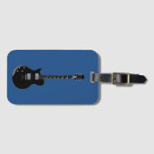 Electric Guitar Blue Pop Art Bagagelabel (Voorkant (horizontaal))