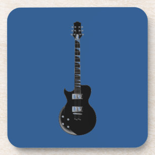 Electric Guitar Blue Pop Art Bier Onderzetter