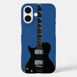 Electric Guitar Blue Pop Art iPhone 16 Hoesje