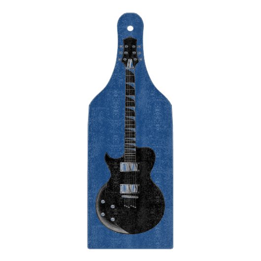 Electric Guitar Blue Pop Art Snijplank (Voorkant)