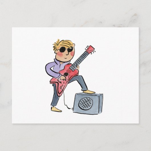 Electric Guitar Briefkaart (Voorkant)