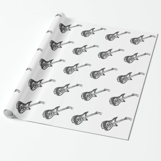 Electric Guitar Cadeaupapier (Uitgerold)