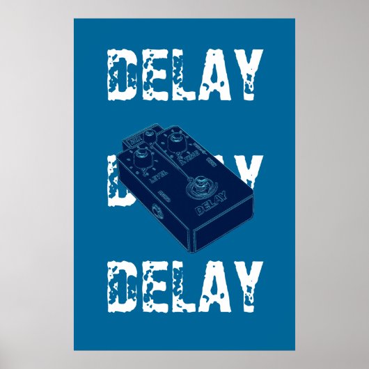 Electric Guitar Delay Pedal Poster (Voorkant)
