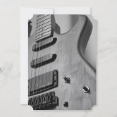 Electric Guitar Elegant Wedding Invitation Kaart (Achterkant)