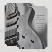 Electric Guitar Elegant Wedding Invitation Kaart (Voorkant / Achterkant)