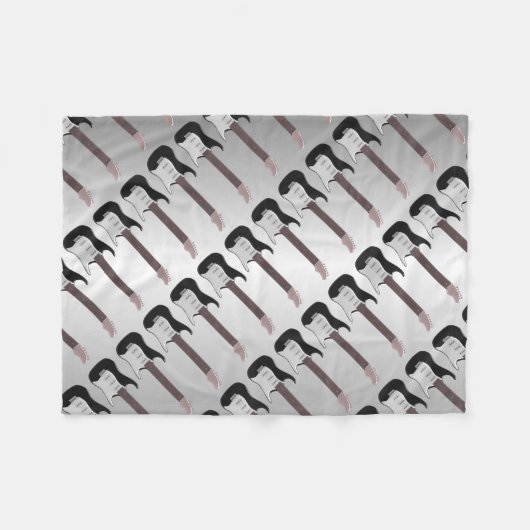Electric Guitar Fleece Deken (Voorkant (Horizontaal))
