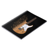 Electric Guitar Jazz Musician Musical Notes Notitieboek (Linkerzijde)