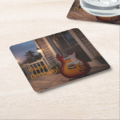 Electric Guitar Kartonnen Onderzetters (Schuin)