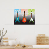 Electric Guitar Lovers Dream Poster (Keuken)