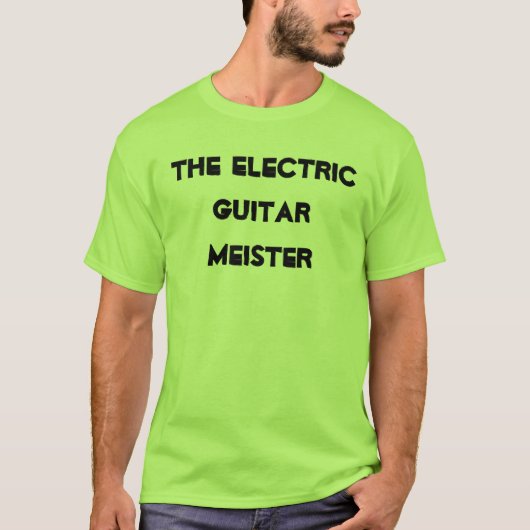 Electric Guitar Meister Rock Music Instrument T-shirt (Voorkant)