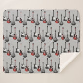 Electric Guitar Music Musician Pattern Sherpa Deken (Voorkant (horizontaal))