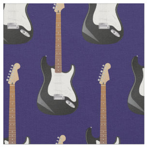 Electric Guitar Music Musician Room Decor Blue Stof