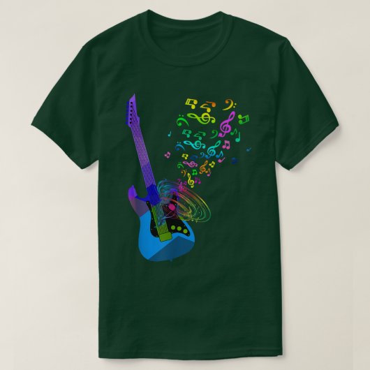 Electric Guitar Music Notes Instruments T shirt 69 (Design voorkant)