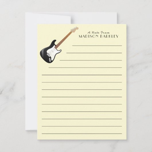 Electric Guitar Musician Music Teacher Bedankkaart (Voorkant)