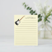 Electric Guitar Musician Music Teacher Bedankkaart (Staand voorkant)