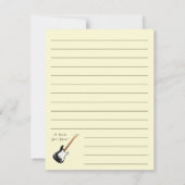 Electric Guitar Musician Music Teacher Bedankkaart (Achterkant)