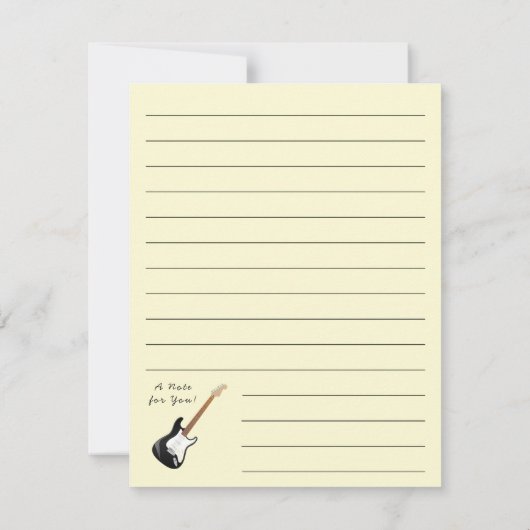 Electric Guitar Musician Music Teacher Bedankkaart (Achterkant)