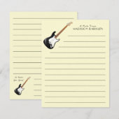 Electric Guitar Musician Music Teacher Bedankkaart (Voorkant / Achterkant)