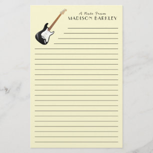Electric Guitar Musician Music Teacher Briefpapier