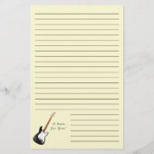 Electric Guitar Musician Music Teacher Briefpapier (Achterkant)