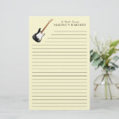 Electric Guitar Musician Music Teacher Briefpapier (Staand voorkant)