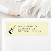 Electric Guitar Musician Music Teacher Etiket (Insitu)