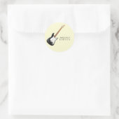 Electric Guitar Musician Music Teacher Ronde Sticker (Tas)