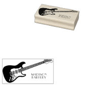 Electric Guitar Musician Music Teacher Rubberstempel (Gestempeld)