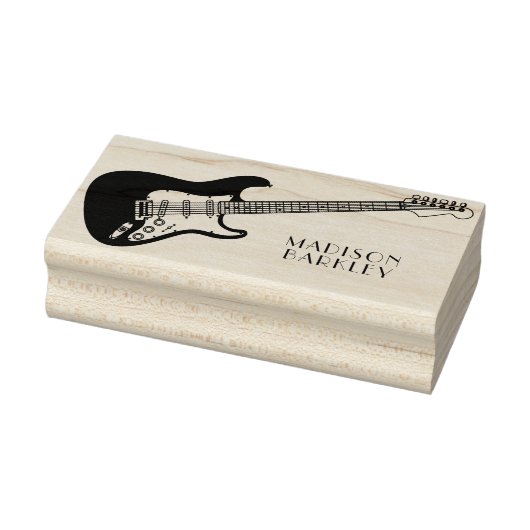 Electric Guitar Musician Music Teacher Rubberstempel (Stempel)