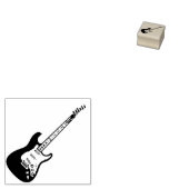 Electric Guitar Musician Music Teacher Rubberstempel (Gestempeld)