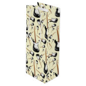 Electric Guitar Musician Music Teacher Wijn Cadeautas (Voorkant Gekanteld)