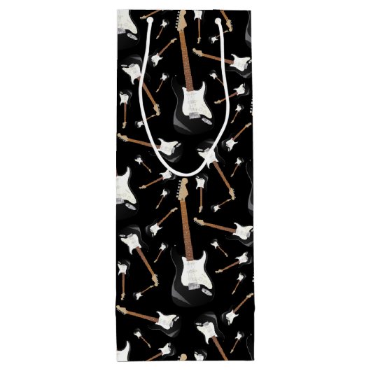 Electric Guitar Musician Music Teacher Wijn Cadeautas (Achterkant)