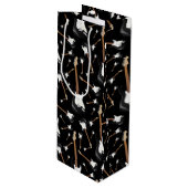 Electric Guitar Musician Music Teacher Wijn Cadeautas (Voorkant Gekanteld)