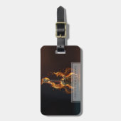 Electric guitar on fire           bagagelabel (Voorkant verticaal)