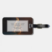 Electric guitar on fire           bagagelabel (Achterkant horizontaal)